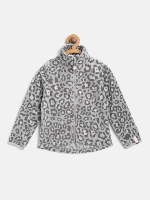 

COOL CLUB Girls Grey Leopard Print Fleece Sweatshirt