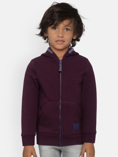 

COOL CLUB Boys Burgundy Printed Back Hooded Sweatshirt