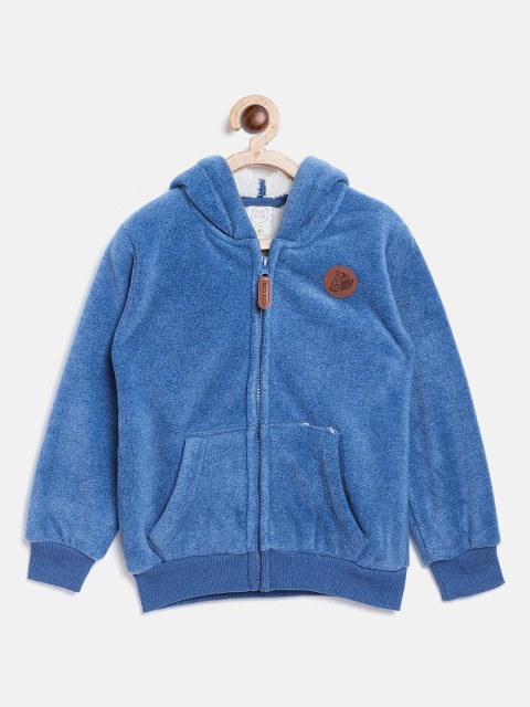 

COOL CLUB Boys Blue Solid Hooded Sweatshirt