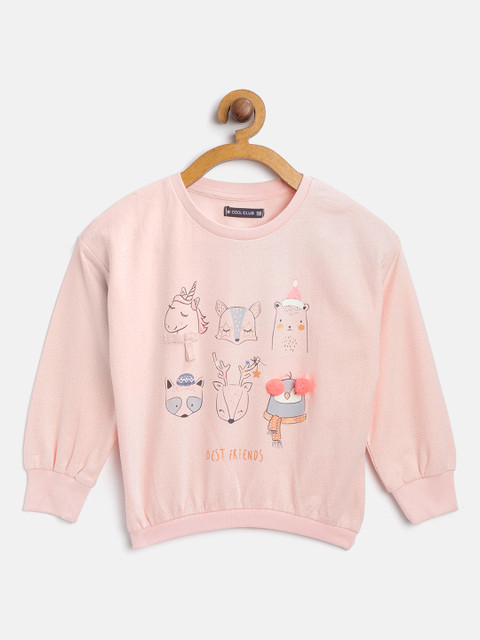 

COOL CLUB Girls Pink Printed Sweatshirt