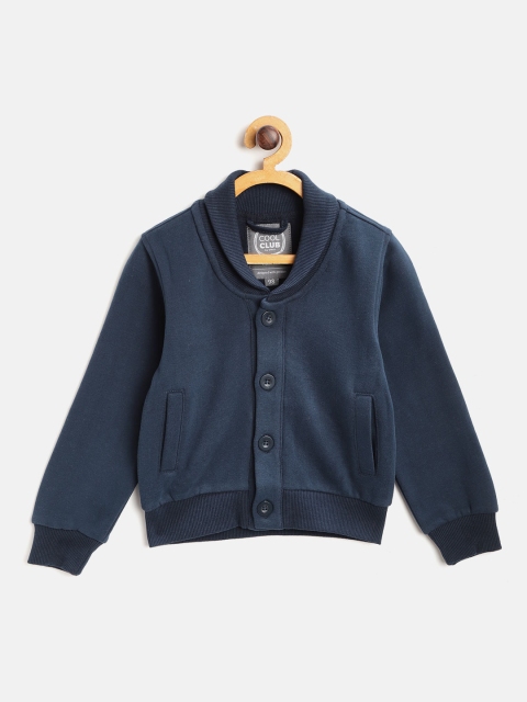 

COOL CLUB Boys Navy Blue Solid Sweatshirt