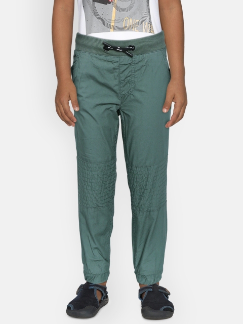

COOL CLUB Boys Green Regular Fit Solid Joggers