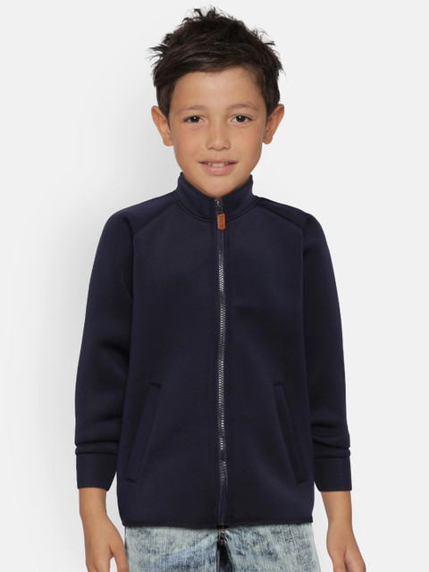 

COOL CLUB Boys Navy Blue Solid Tailored Jacket
