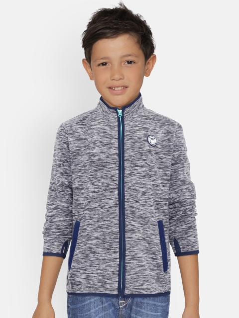 

COOL CLUB Boys Grey Melange Grindle Effect Fleece Sweatshirt