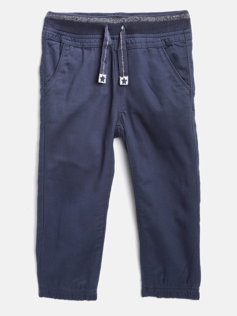 

COOL CLUB Girls Navy Blue Regular Fit Solid Trousers