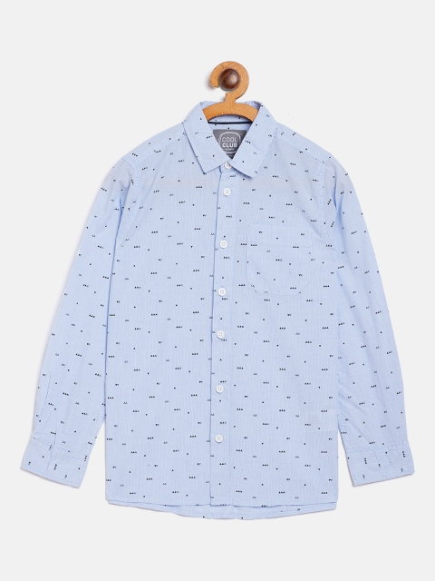 

COOL CLUB Boys Blue Regular Fit Printed Casual Shirt