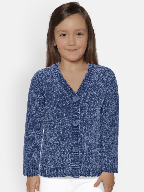 

COOL CLUB Girls Navy Blue Solid Cardigan