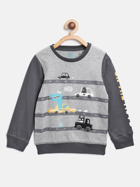 

COOL CLUB Boys Grey Printed Sweatshirt