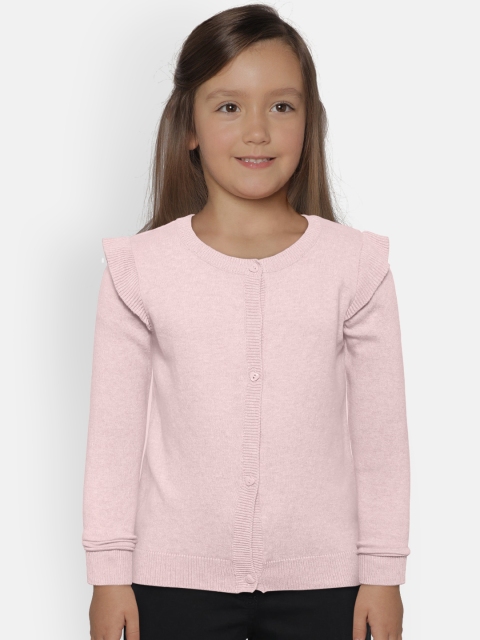 

COOL CLUB Girls Pink Solid Cardigan