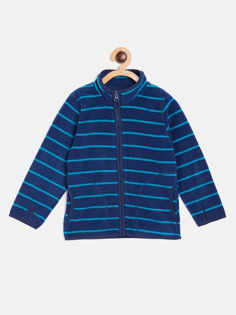 

COOL CLUB Boys Navy Blue Striped Fleece Sweatshirt