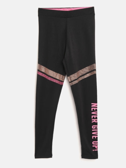 

COOL CLUB Girls Black Solid Tights