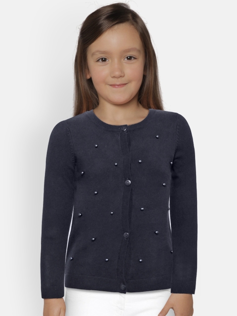 

COOL CLUB Girls Navy Blue Beaded Cardigan