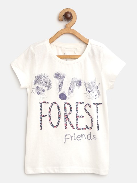 

COOL CLUB Girls White Printed T-shirt
