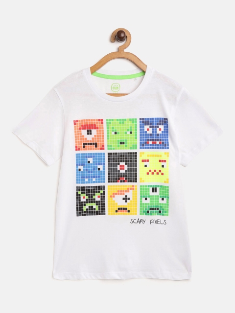 

COOL CLUB Boys White Printed Round Neck T-shirt