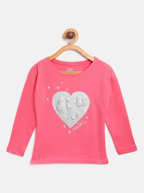 

COOL CLUB Girls Pink Printed Round Neck T-shirt