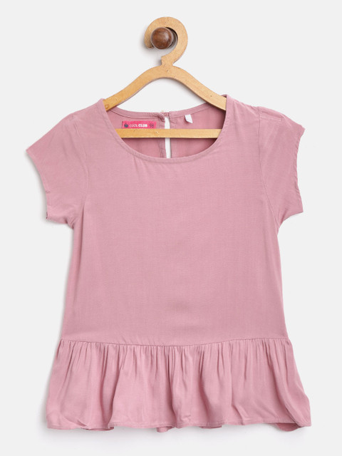 

COOL CLUB Girls Pink Solid Regular Top