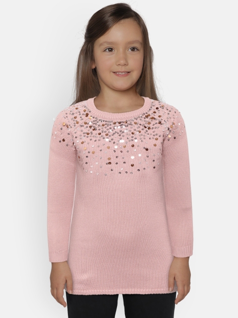 

COOL CLUB Girls Pink Sequinned Sweater Dress