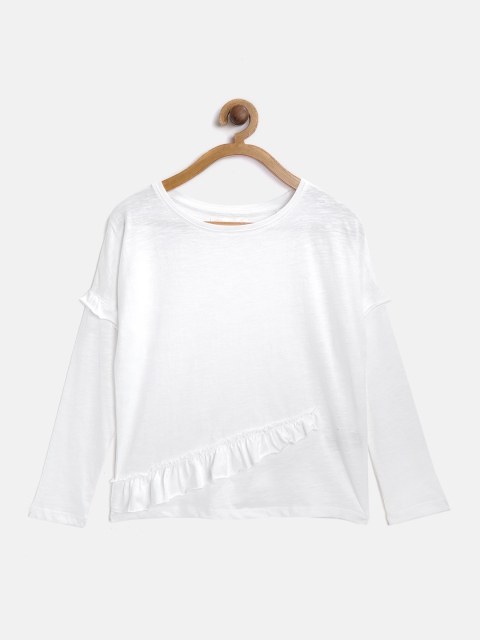 

COOL CLUB Girls White Solid Top