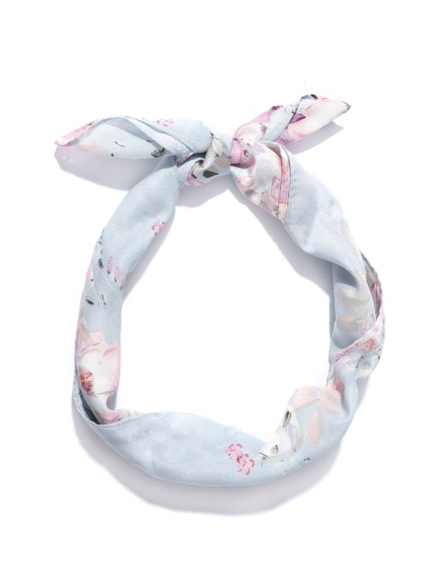

Forever New Blue & Pink Floral Print Head Scarf