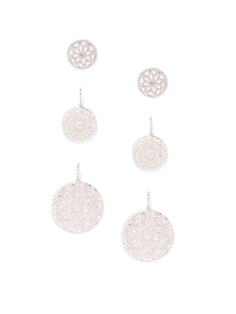 

Forever New Set of 3 Muted Gold-Toned Earrings