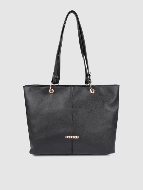 

Caprese Black Solid Shoulder Bag