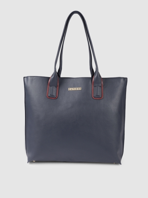 

Caprese Navy Blue Solid Shoulder Bag