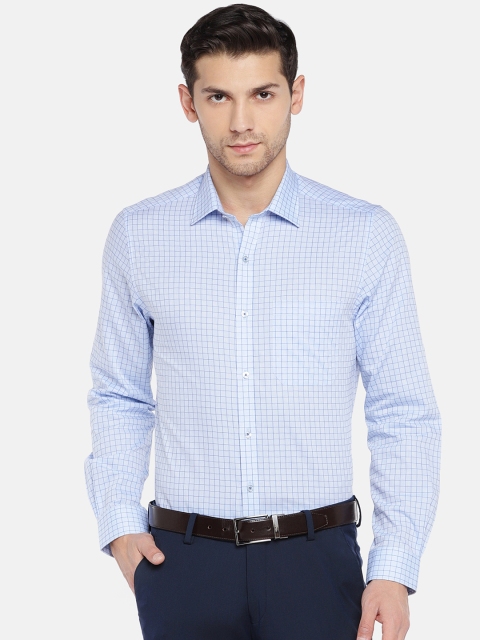 

Turtle Men Blue Relaxed Slim Fit Checked Formal Shirt
