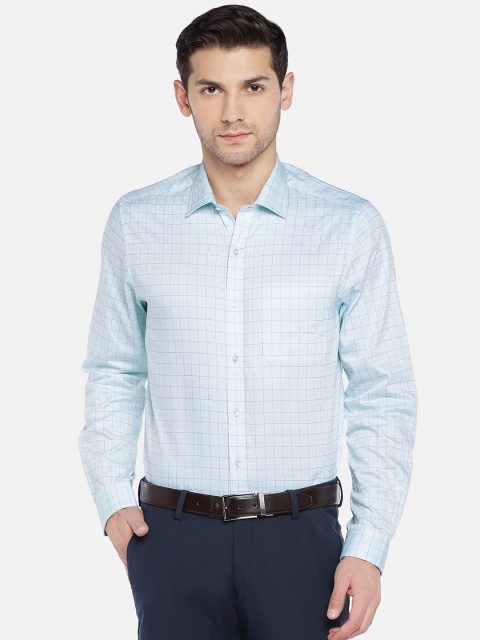 

Turtle Men Blue Relaxed Slim Fit Checked Formal Shirt