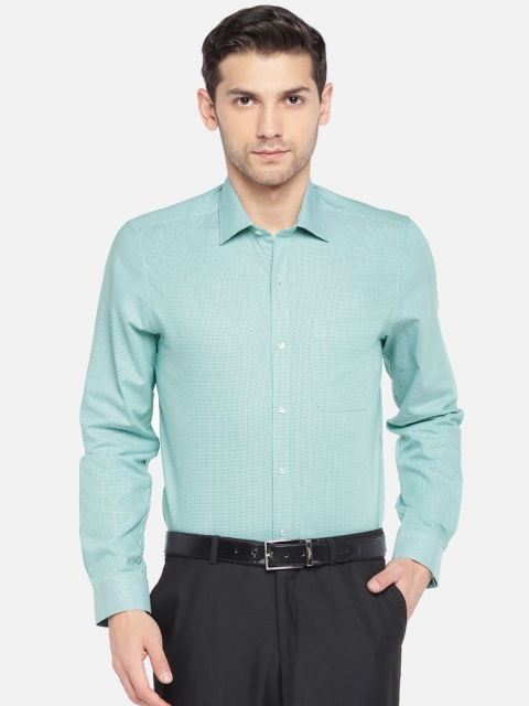 

Turtle Men Green Relaxed Slim Fit Solid Formal Shirt
