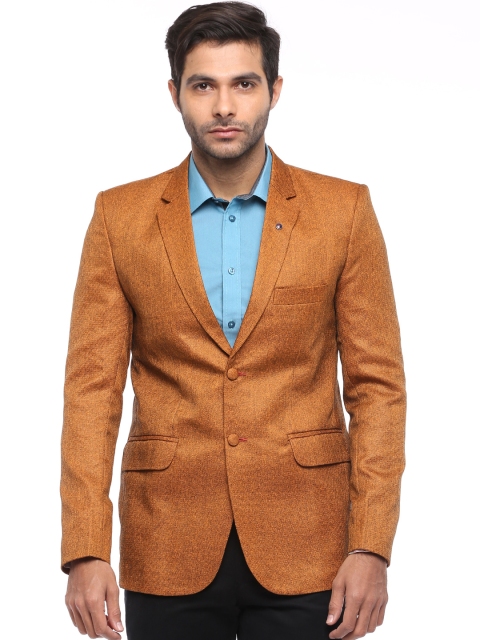 

Blazer Quarter Brown Linen Single-Breasted Slim Fit Formal Blazer