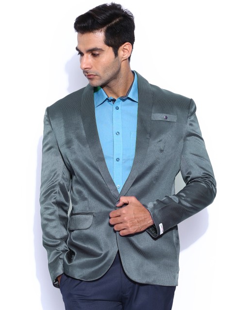 

Blazer Quarter Grey Slim Fit Single-Breasted Party Blazer