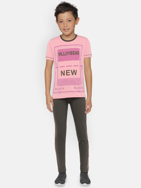 

Todd N Teen Boys Pink Printed T-shirt with Pyjamas