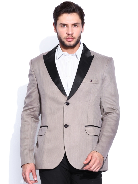 

Blazer Quarter Taupe Slim Fit Single-Breasted Blazer