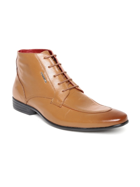 

Provogue Men Tan Brown Leather Semiformal Shoes