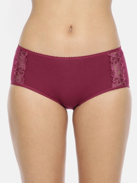 

Jockey Women Burgundy Solid Hipster Briefs FE13-0105