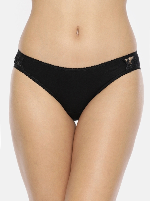 

Jockey Women Black Solid Bikini Briefs FE11-0105