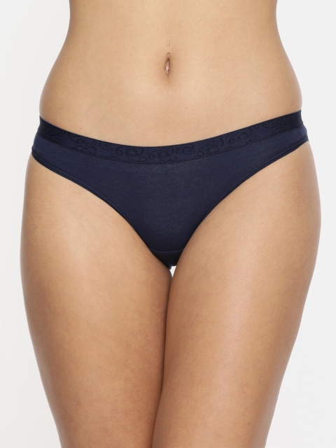 

Jockey Women Navy Blue Lace Trimmed Bikini FE14-0105