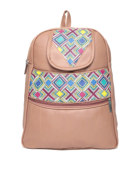 

Purple Crane Women Beige Printed Backpack