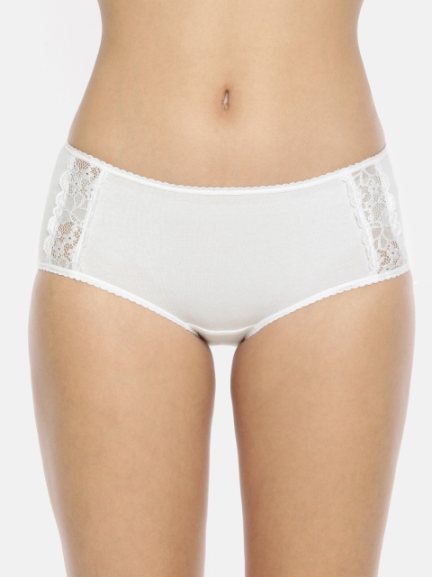 

Jockey Women White Solid Hipster Briefs FE13-0105