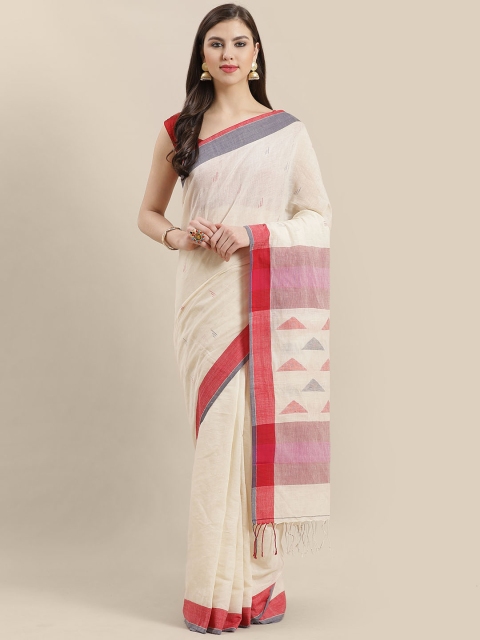 

Nakshi Off-White Pure Cotton Woven Design Jamdani Saree