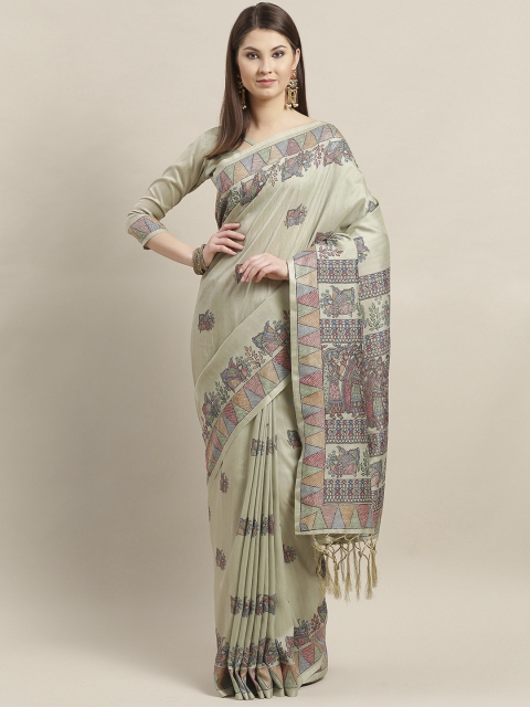 

Saree mall Green Art Silk Printed Saree