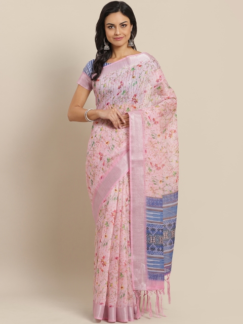 

Saree mall Pink & Green Printed Saree