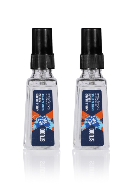 

Set Wet Men Set Of 2 Studio X Shine & Style Hair & Beard Serum 50 ml, Transparent