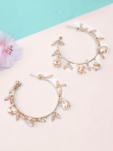 

Rubans Gold-Toned Classic Half Hoop Earrings