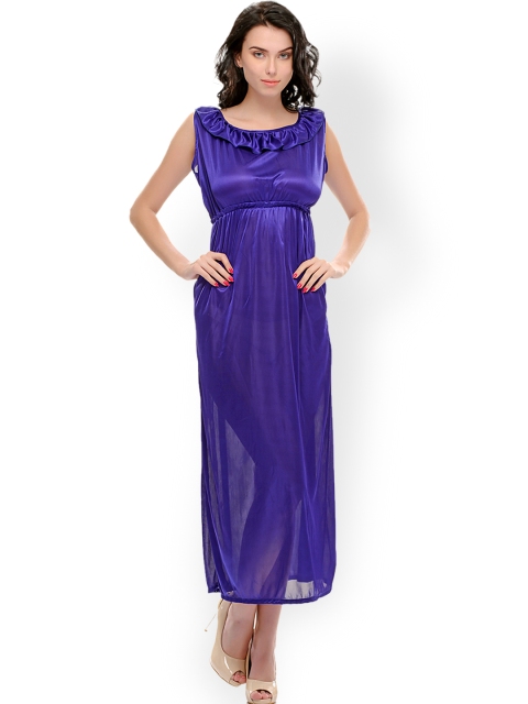 

Clovia Blue Maxi Nightdress NS0472P21