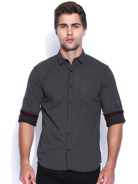 

Highlander Black Printed Casual Shirt