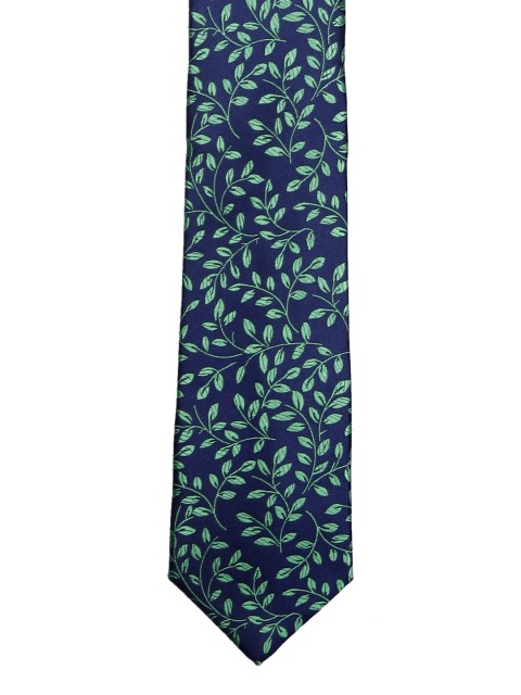 

Tossido Blue & Green Printed Broad Tie