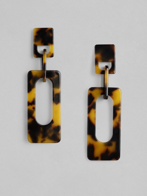 

DressBerry Brown Geometric Drop Earrings