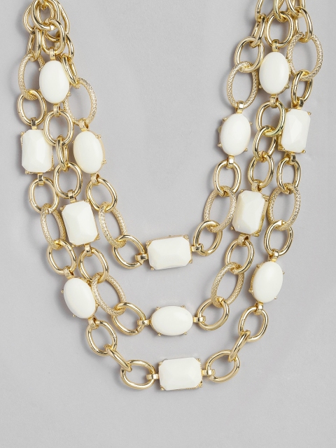 

DressBerry White & Gold-Toned Layered Necklace