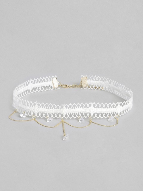 

DressBerry White & Gold-Toned Choker Necklace
